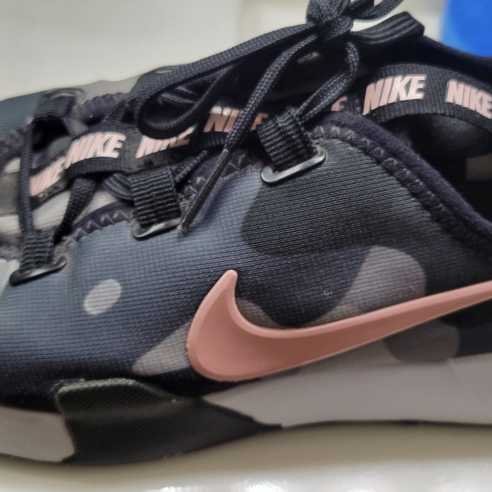Nike Black and Pink Camouflage Sneakers